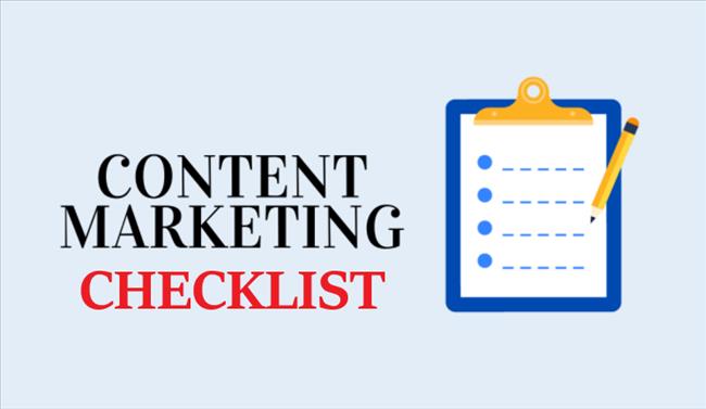 Content Marketing Checklist: 10 danh mục kiểm tra quan trọng
