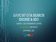 Slide Tìm hiểu lược sử phát triển của Google Search để SEO thích nghi